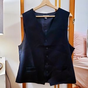 5-button, Black, Dress Vest